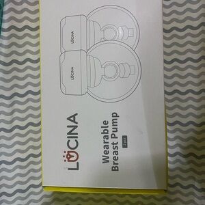 LÖCINA Wearable Breast Pump - White with Yellow Accents